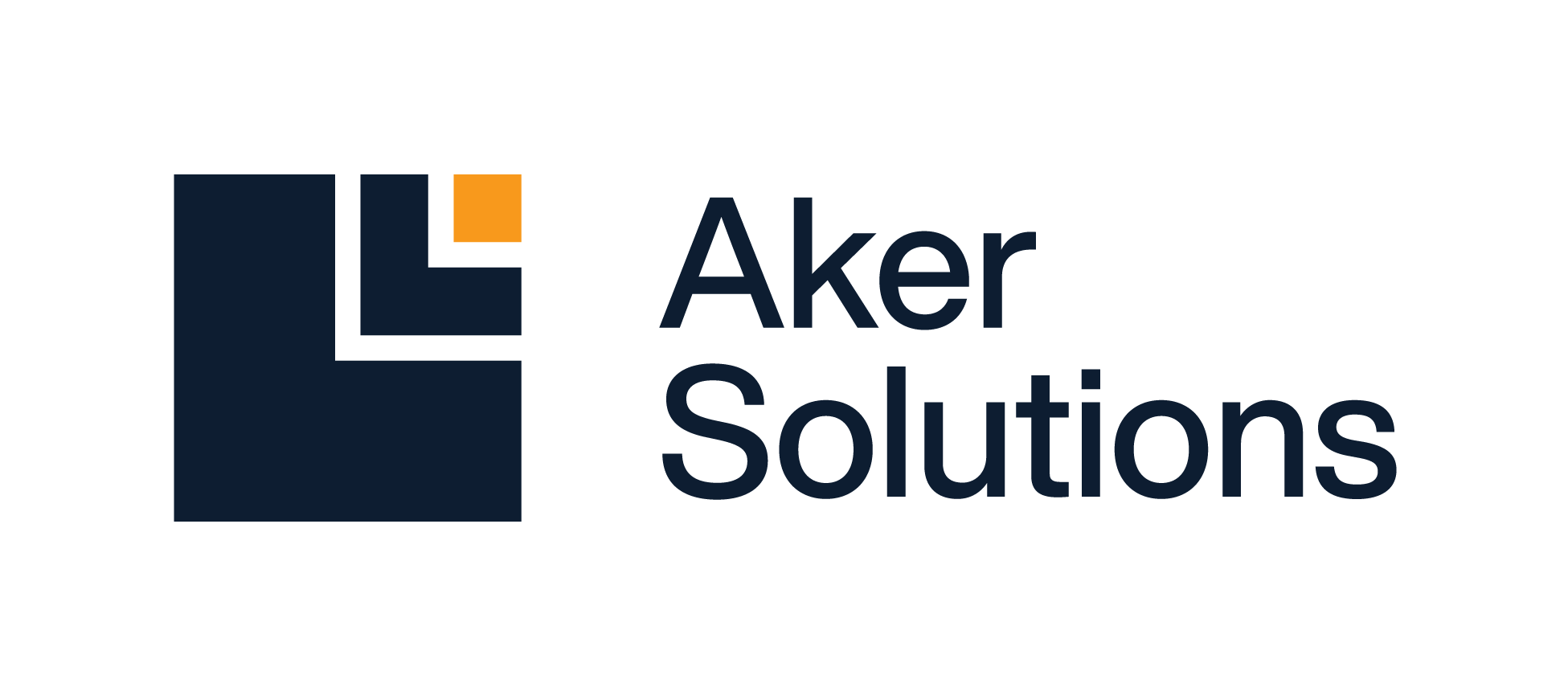 Aker Solutions logo primary navy orange
